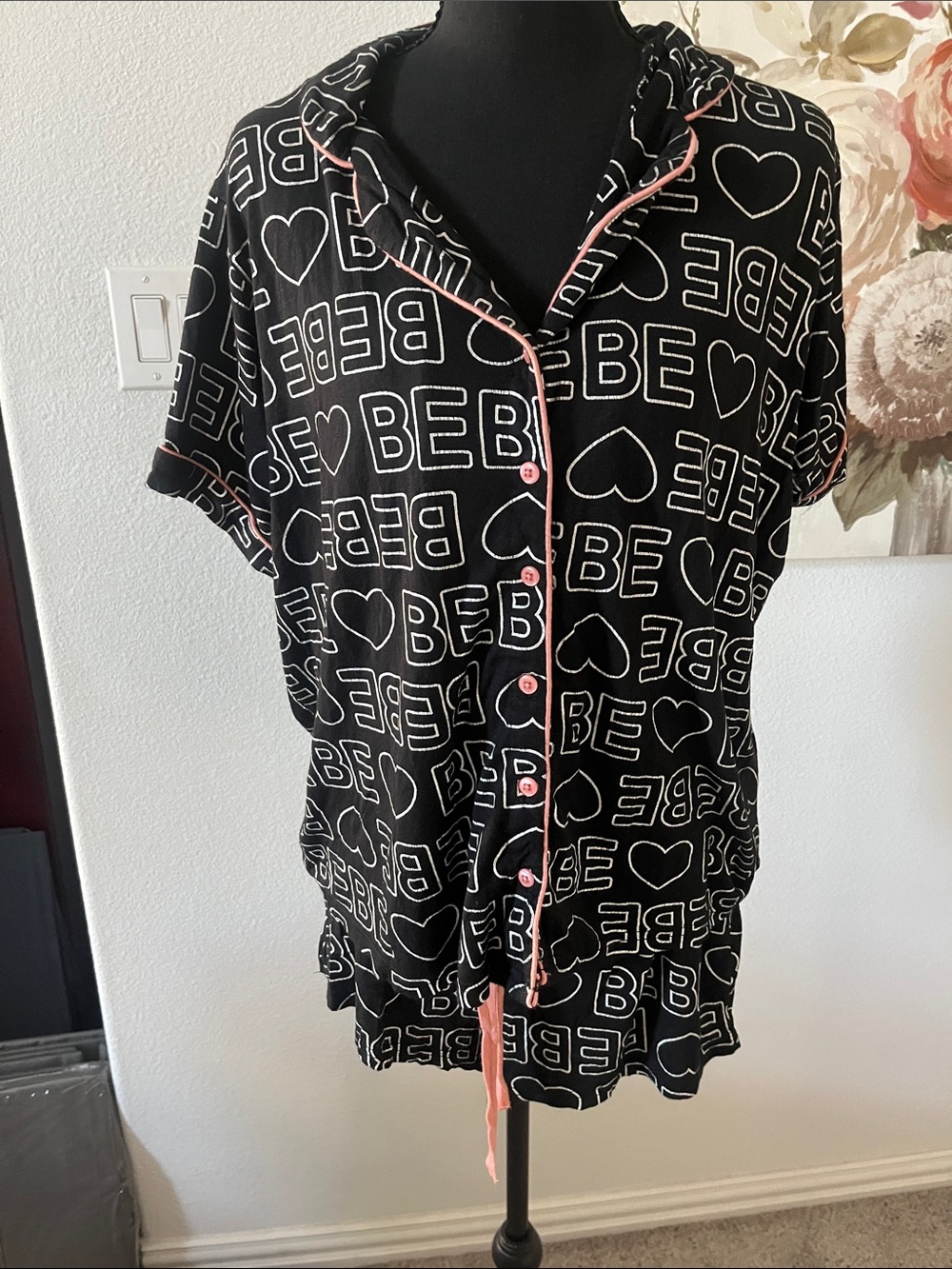 Size 2x Bebe sleepwear short pj set